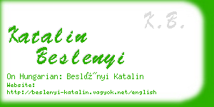 katalin beslenyi business card